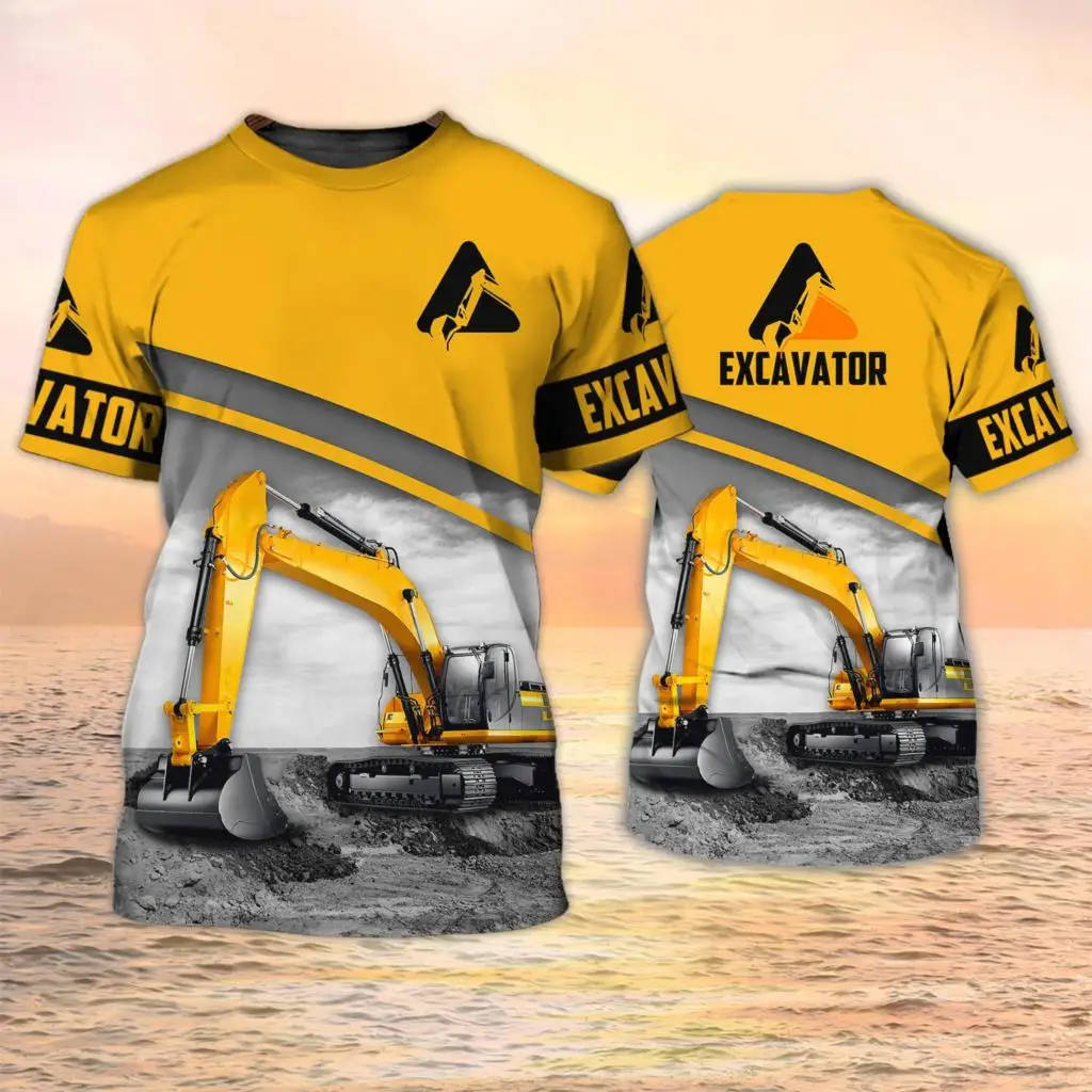 3D Printing Excavator - Ekskavatör Tişörtleri Ağır Ekipman Operatörü 3D
