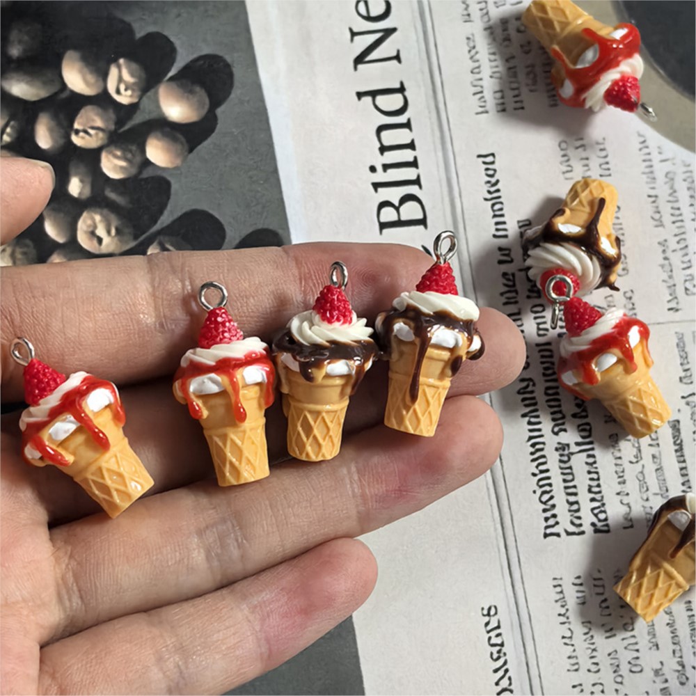 3D Printing Earrings - 10 adet sevimli 3D simülasyon gıda