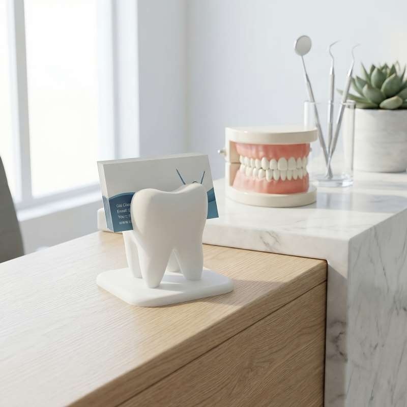 3D Printing Holder - 3D Baskılı Diş Şekilli Kartvizitlik Diş